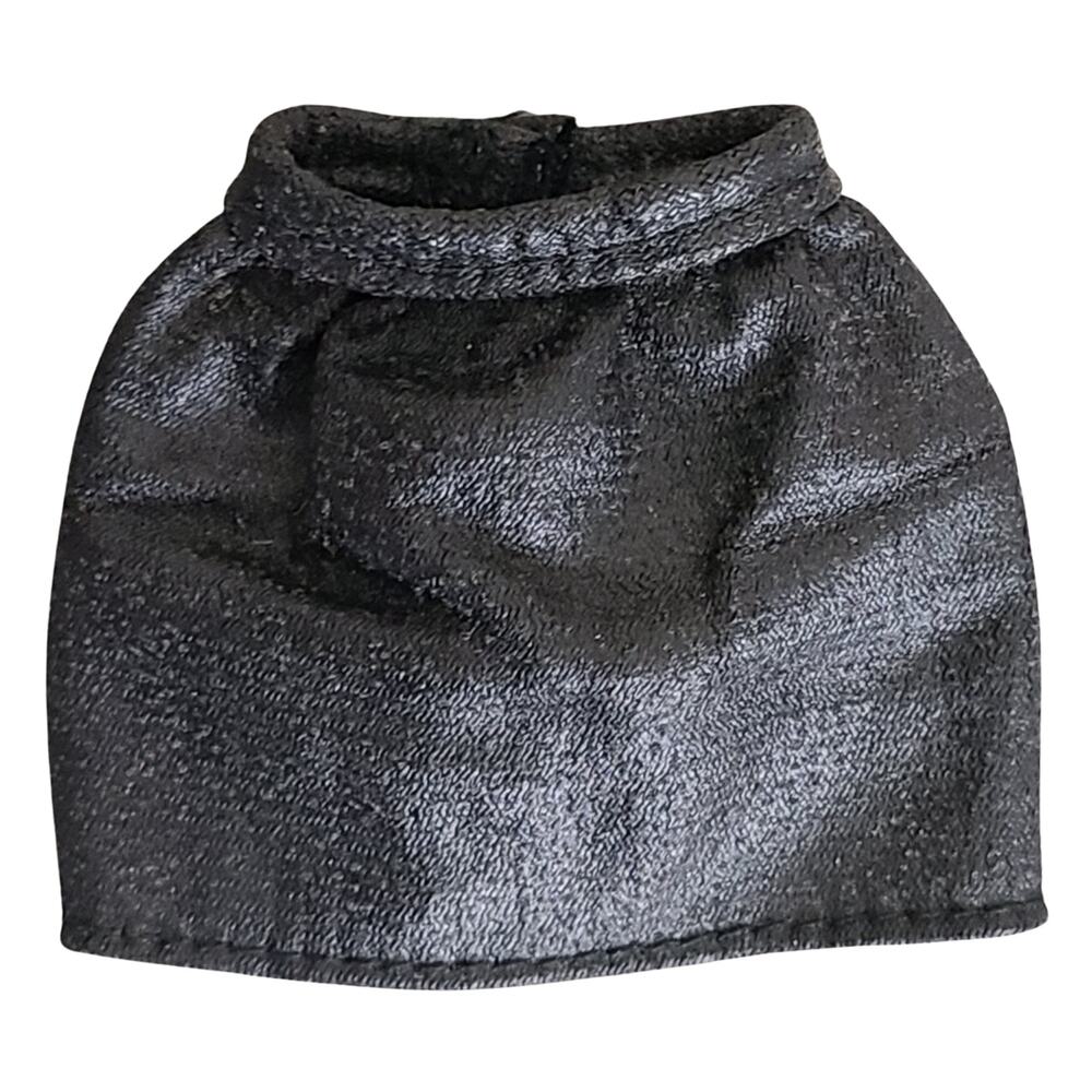 Barbie Size Black Faux Leather Mini Skirt Doll Clothes